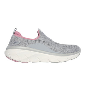 Tenis Mujer Skechers Dlux Walker - Gris-Rosado