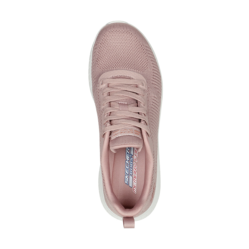 Tenis Mujer Skechers Bobs Sport Squad Chaos Face Off - Rosado-Blanco