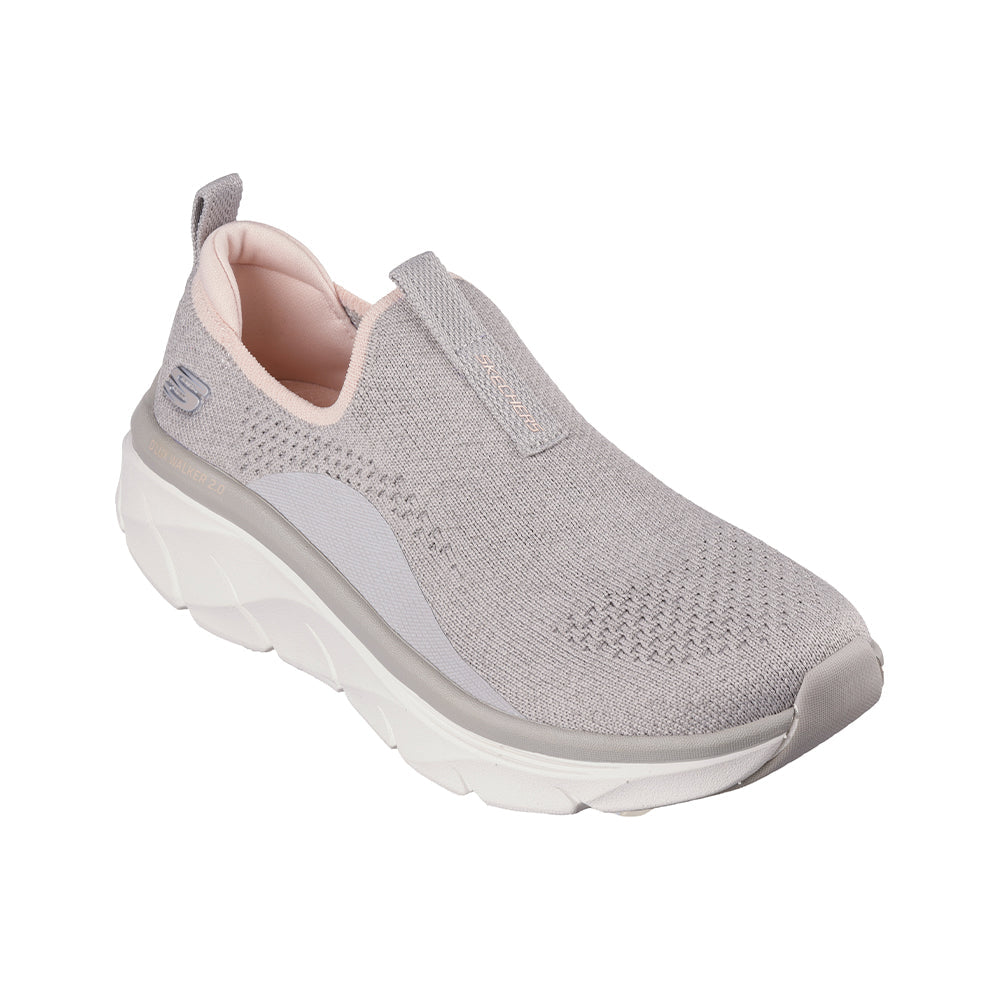 Tenis Mujer Skechers Dlux Walker - Gris-Rosado