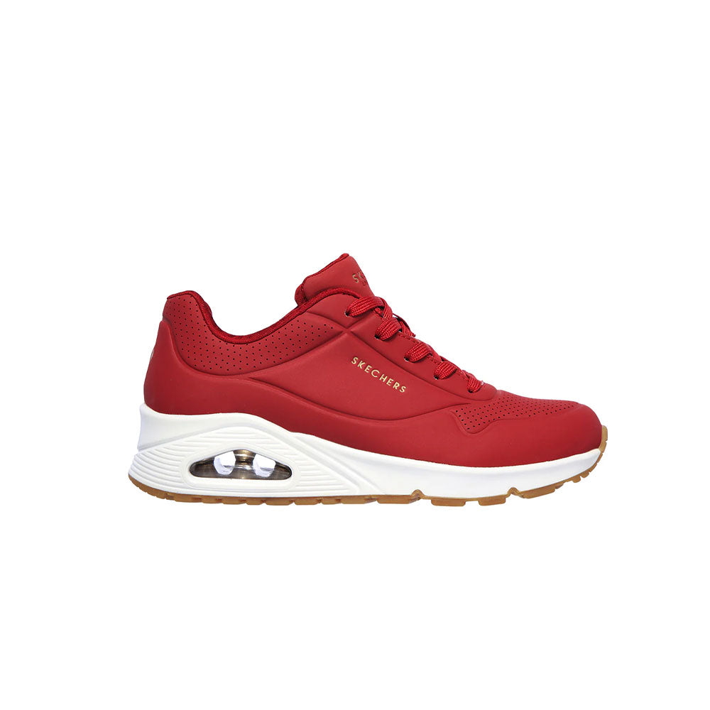 Tenis Mujer Skechers Uno Stand on Air - Vinotinto-Blanco