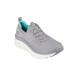 Tenis Mujer Skechers D'Lux Walker - Star Stunner - Gris-Blanco