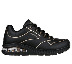 Tenis Mujer Skechers Uno 2 Golden Trim - Negro