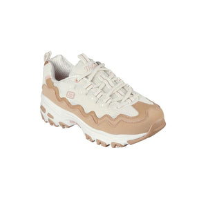 Tenis Mujer Skechers Dlites - Blanco-Café