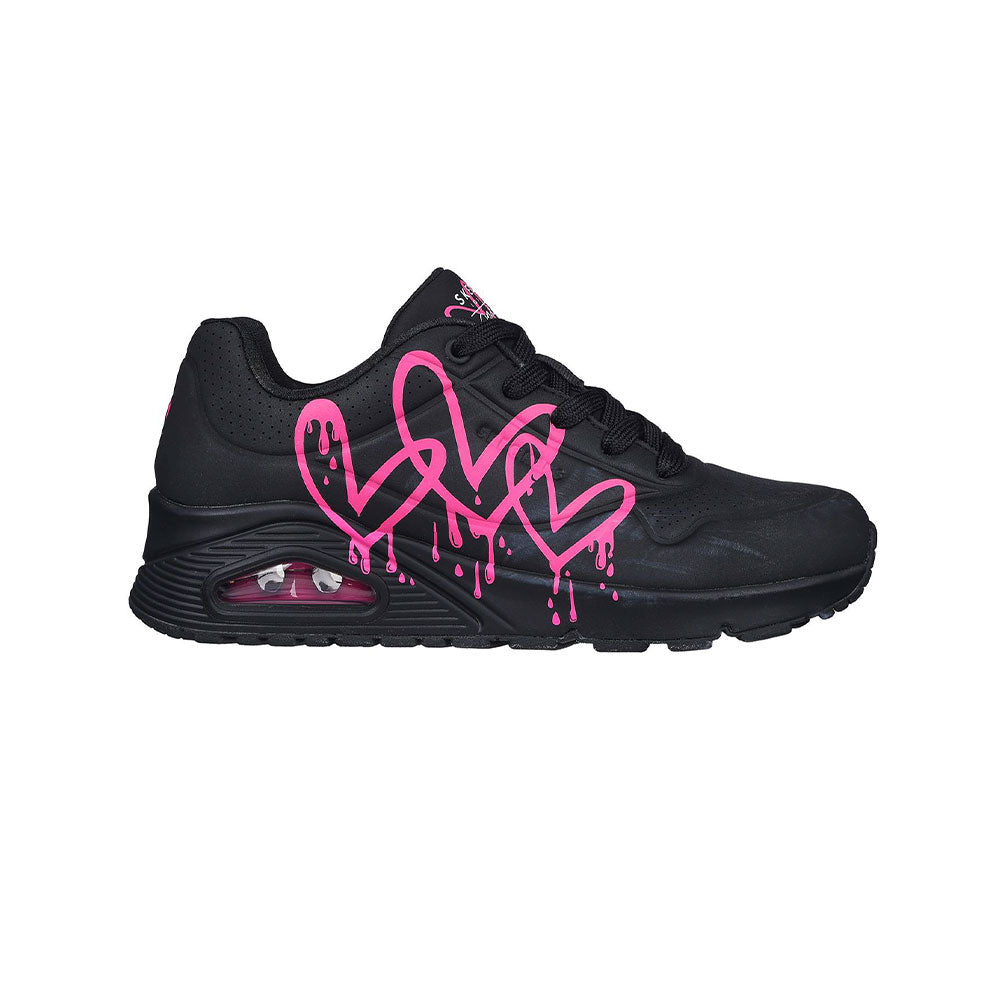 Tenis Mujer Skechers Uno Dripping In Love - Negro