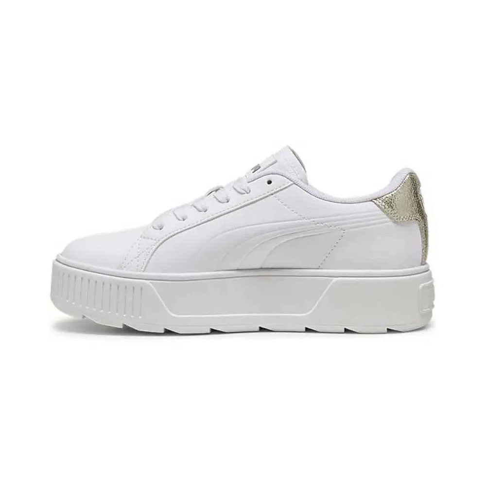 Tenis Puma para Mujer Karmen Metallic Shine Blanco-Plata-Dorado