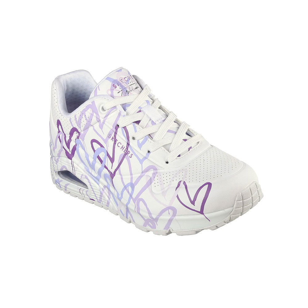 Tenis Mujer Skechers Uno Spread The Love - Blanco