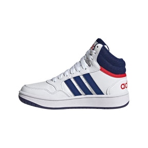 Calzado Adidas Hombre Hoops Mid 3.0 K Gz9647 Blanco Azul