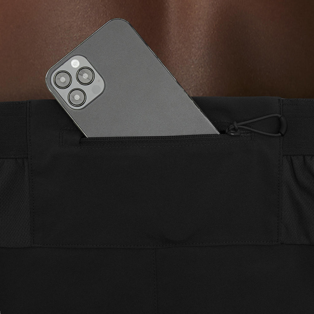 Short Asics para Hombre Road 2 in 1 7 pulgadas Negro