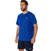 Playera Manga Corta Asics para Hombre Silver SS Top Azul