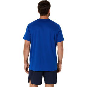 Playera Manga Corta Asics para Hombre Silver SS Top Azul
