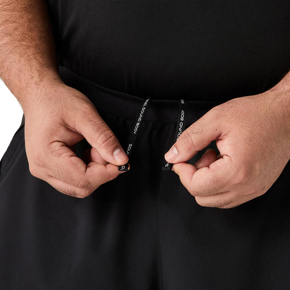 Short 2 en 1 Asisc para Hombre Road 2 in 1 5in Short Negro