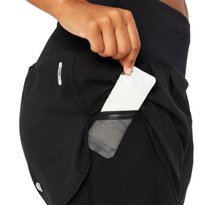 Short 2 en 1 Asics para Mujer Road 2 in 1 3.5in Short Negro