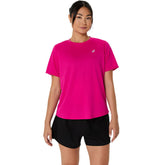 Playera Manga Corta Asics para Mujer Silver SS Top Rosa
