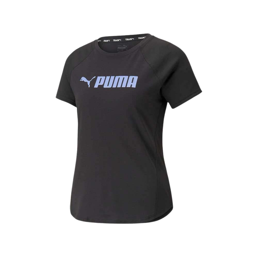 Playera Manga Corta Puma Para Mujer Fit Logo Tee Negro