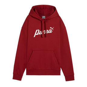 Sudadera con Gorro Puma para Mujer ESS+ Script Hoodie FL Rojo