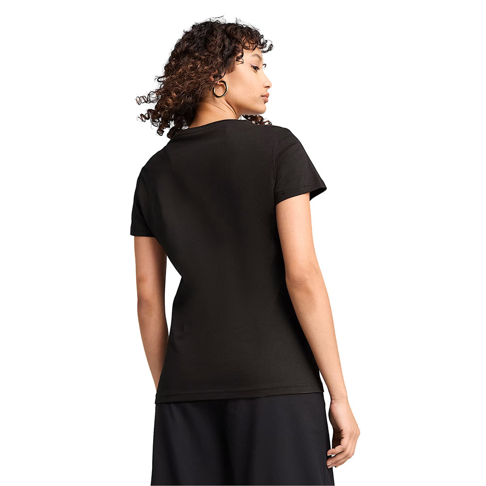 Player Manga Corta Puma para Mujer Ess Logo Lab Tee Negro