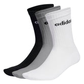 Calcetines Adidas Unisex C Lin Crew 3P IC1302 Blanco Negro Gris