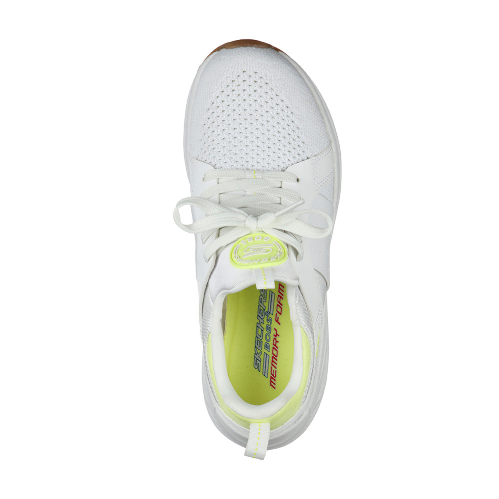 Tenis Mujer Skechers Bobs Sport Sparrow 2.0 Metro Daisy - Blanco-Amarillo