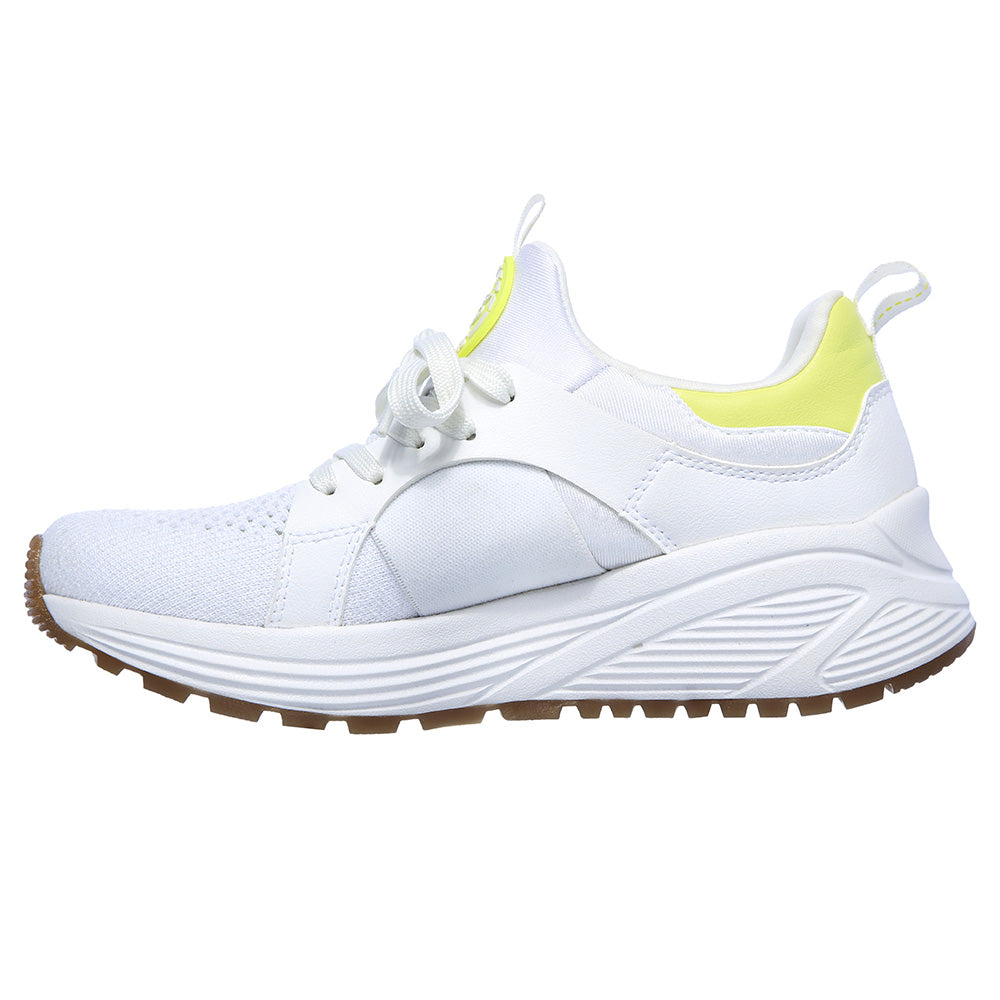 Tenis Mujer Skechers Bobs Sport Sparrow 2.0 Metro Daisy - Blanco-Amarillo