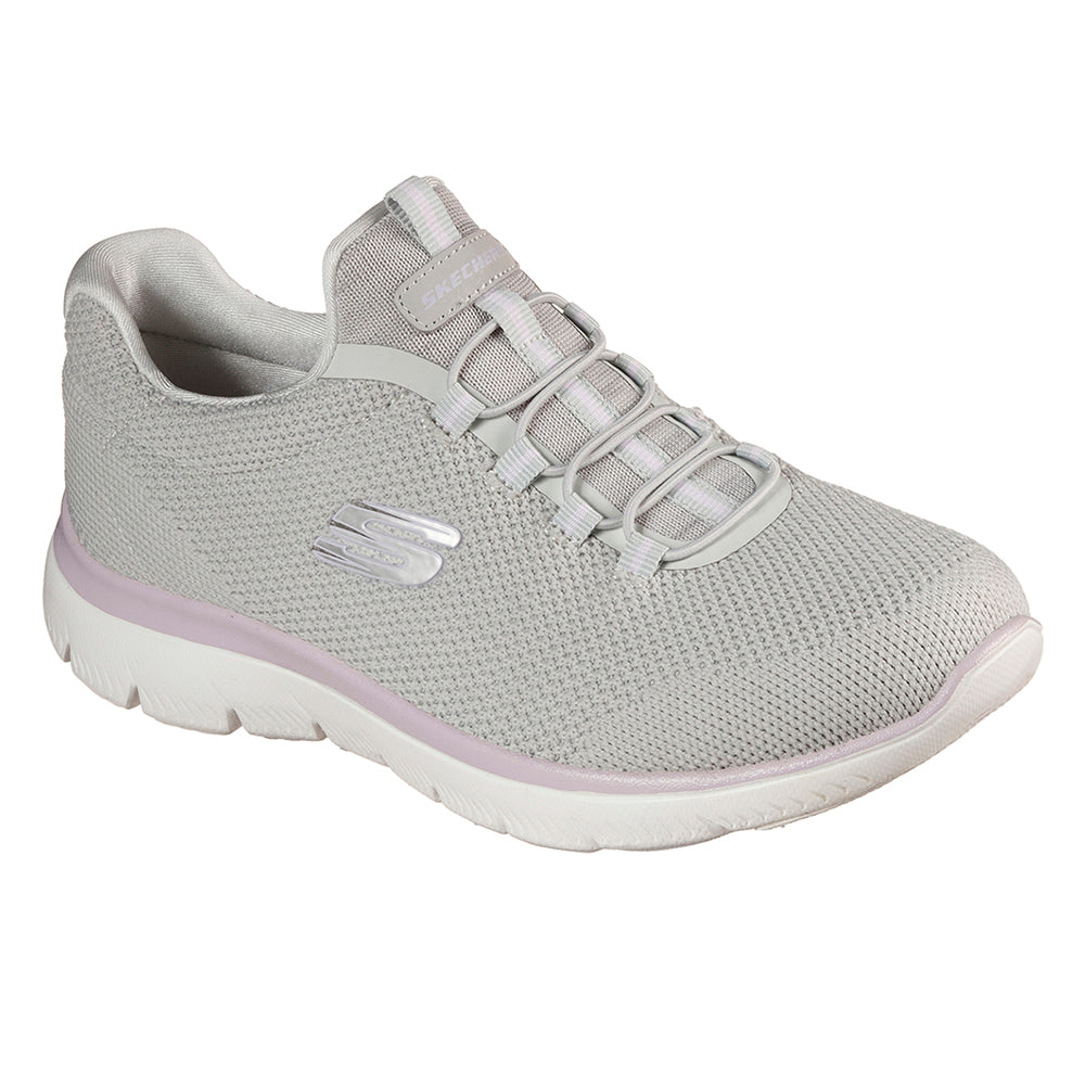 Tenis Mujer Skechers Summits Cool Classic - Gris-Blanco
