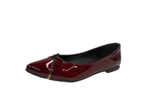 Balerina Casual para Dama Color Vino Charol Modelo VRM-501 - Elegancia y Confort