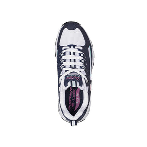 Tenis Mujer Skechers Arch Fit Dlites - Negro - Blanco