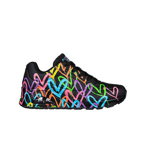 Tenis Mujer Skechers Uno Highlight Love - Negro-Multicolor