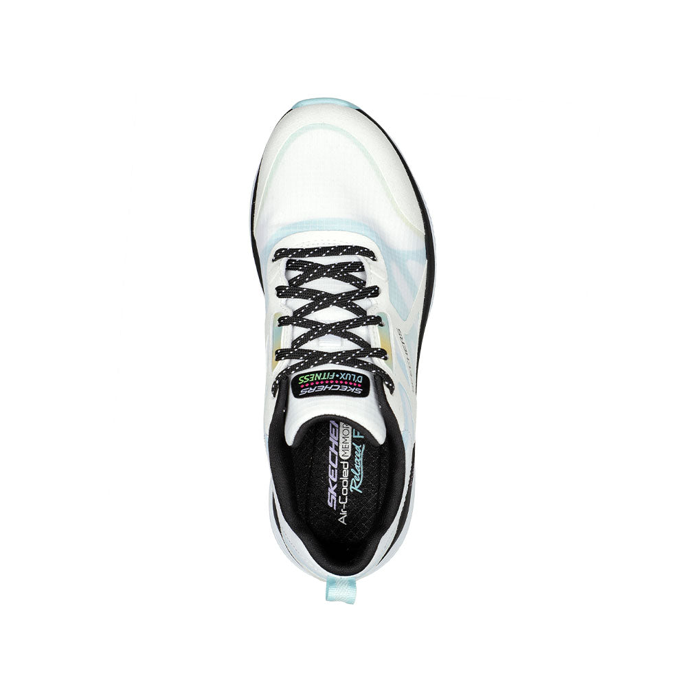 Tenis Mujer Skechers Dlux Fitness - Blanco-Azul