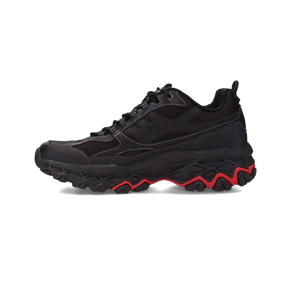 Tenis Hombre Skechers Arch Fit Akhidime - Negro-Rojo