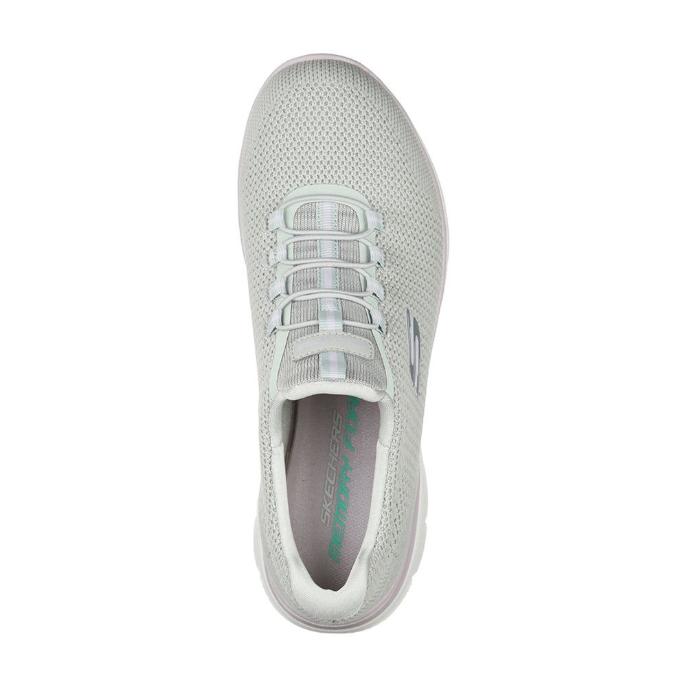 Tenis Mujer Skechers Summits Cool Classic - Gris-Blanco