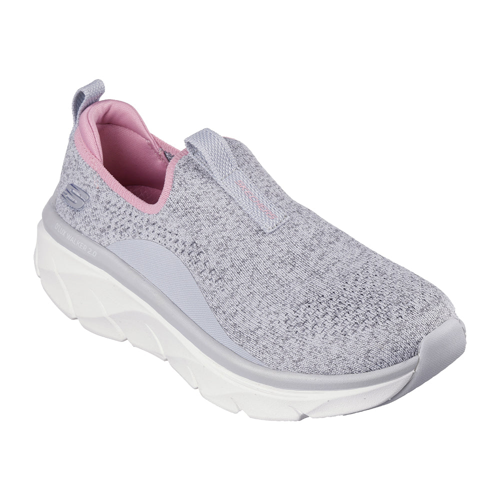 Tenis Mujer Skechers Dlux Walker - Gris-Rosado