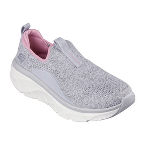 Tenis Mujer Skechers Dlux Walker - Gris-Rosado